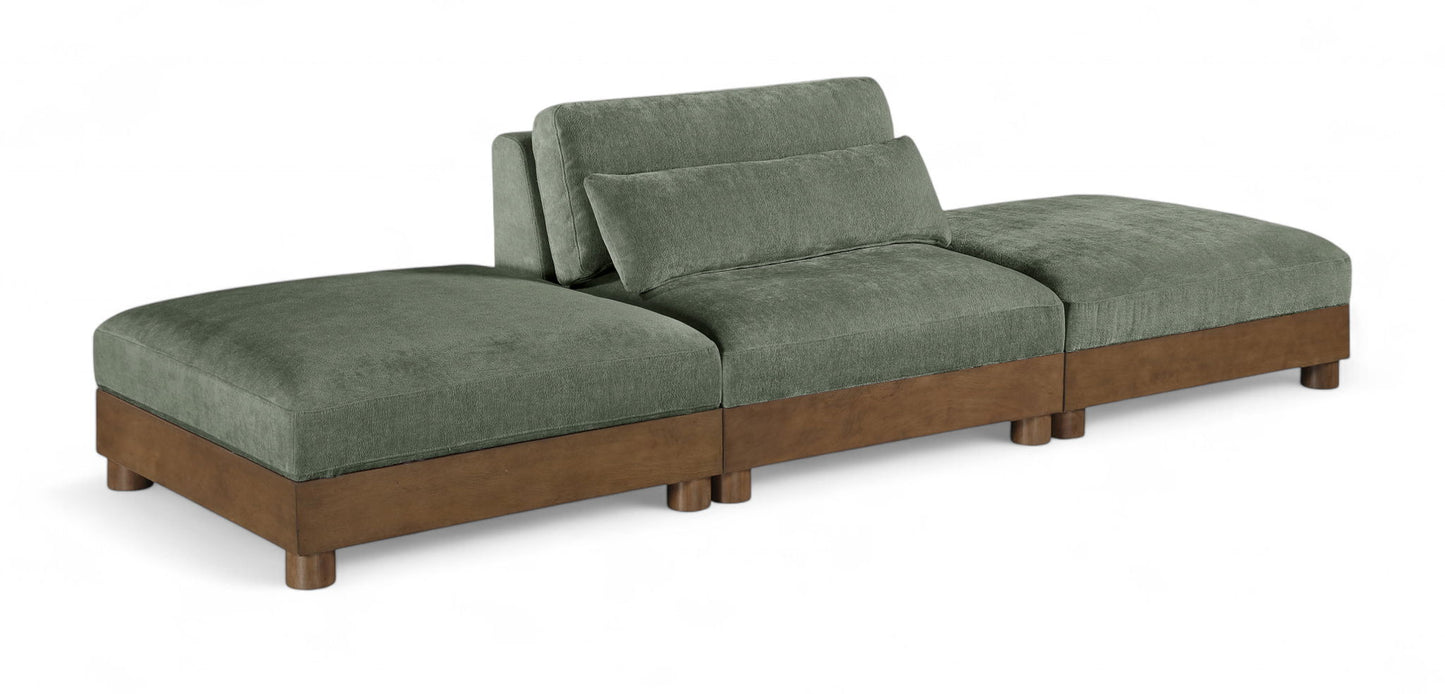 Turin - 3 Piece Fabric Upholstered Modular Sofa