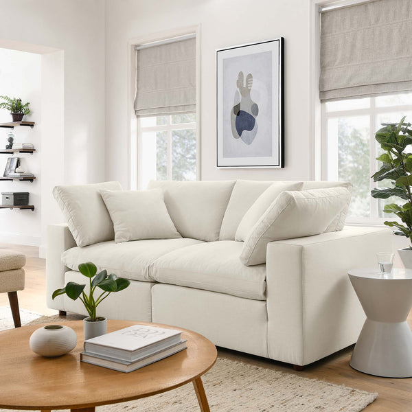 Commix Down Filled Overstuffed 2 Piece Sectional Sofa Set - Light Beige