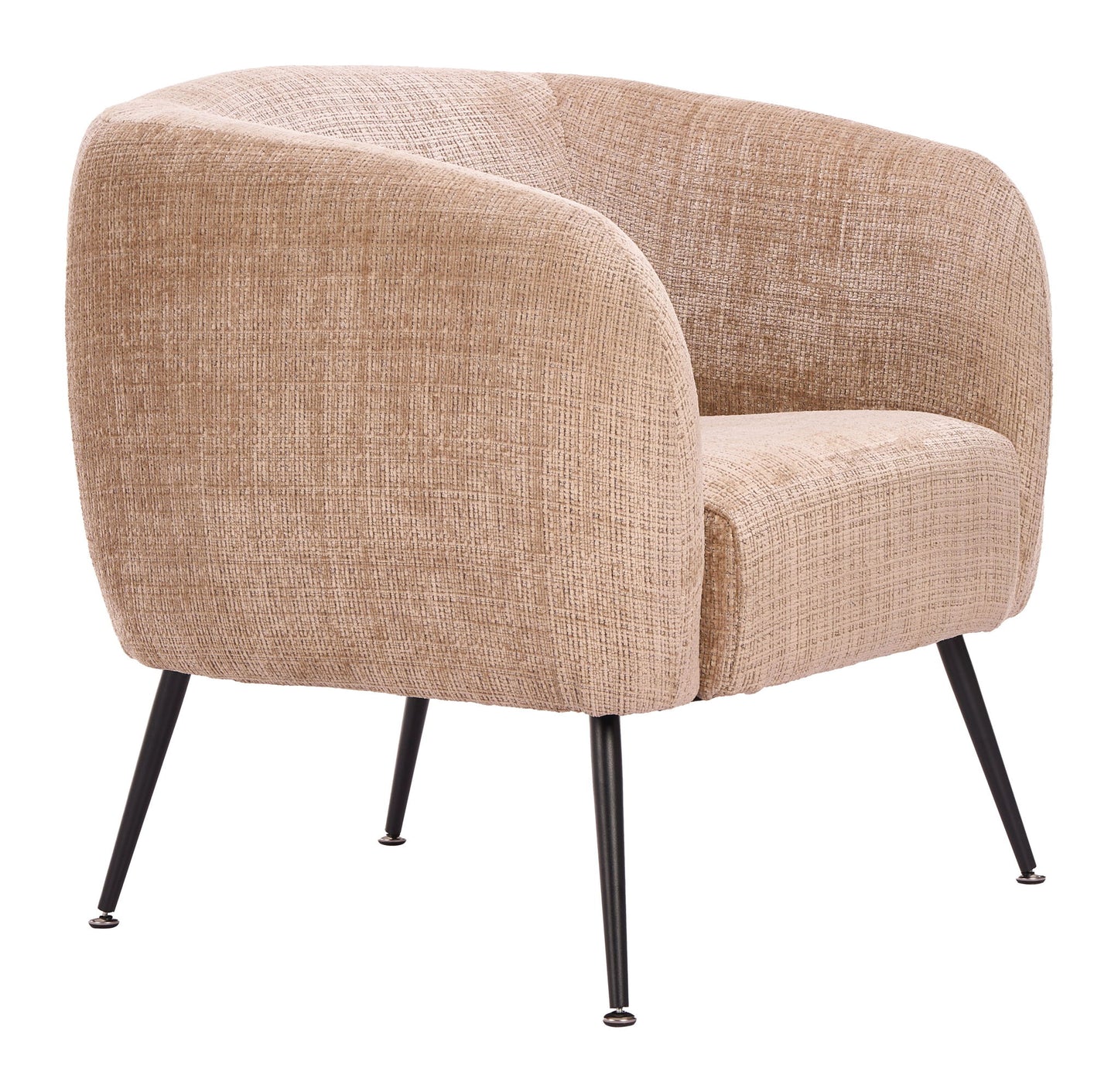 Racine - Accent Chair - Linen Beige / Brown