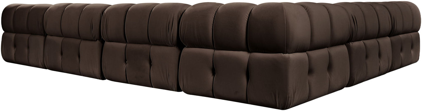 Orin - L-Shaped Velvet 6 Piece Modular Sectional