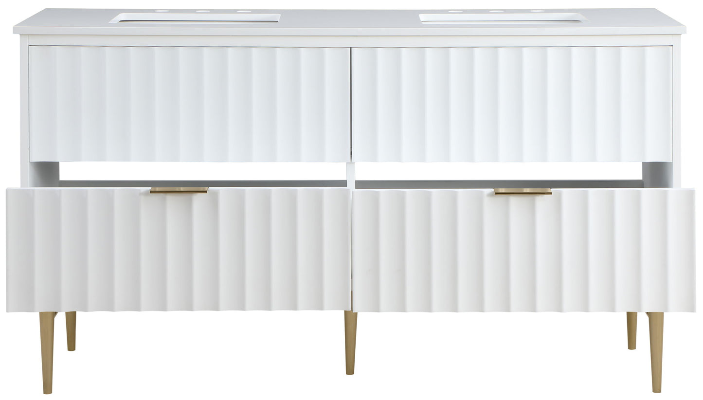 Modernist - Bathroom Vanity With Gold Legs