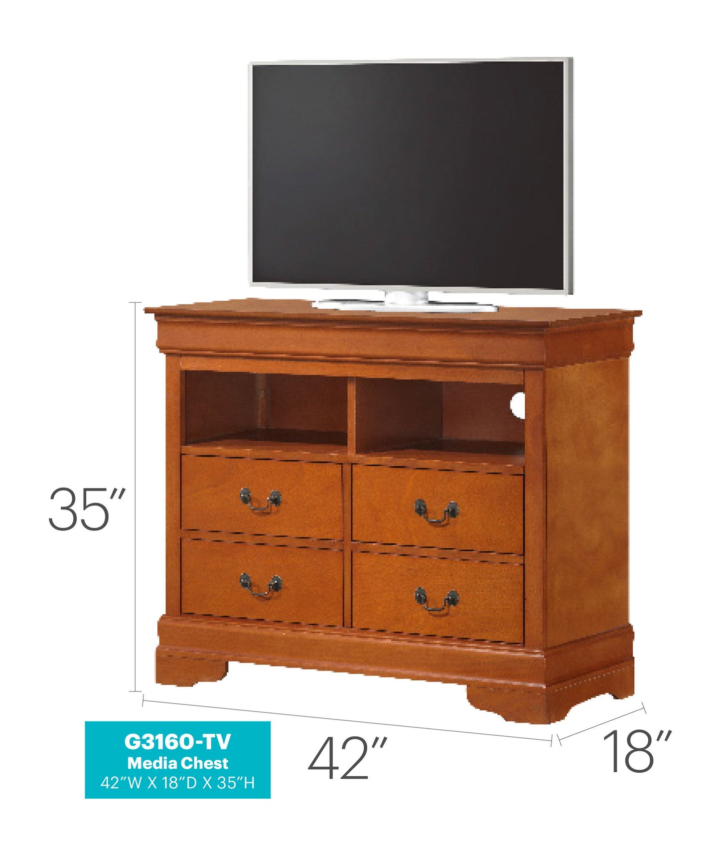 Glory Furniture - Louis Phillipe - Media Chest