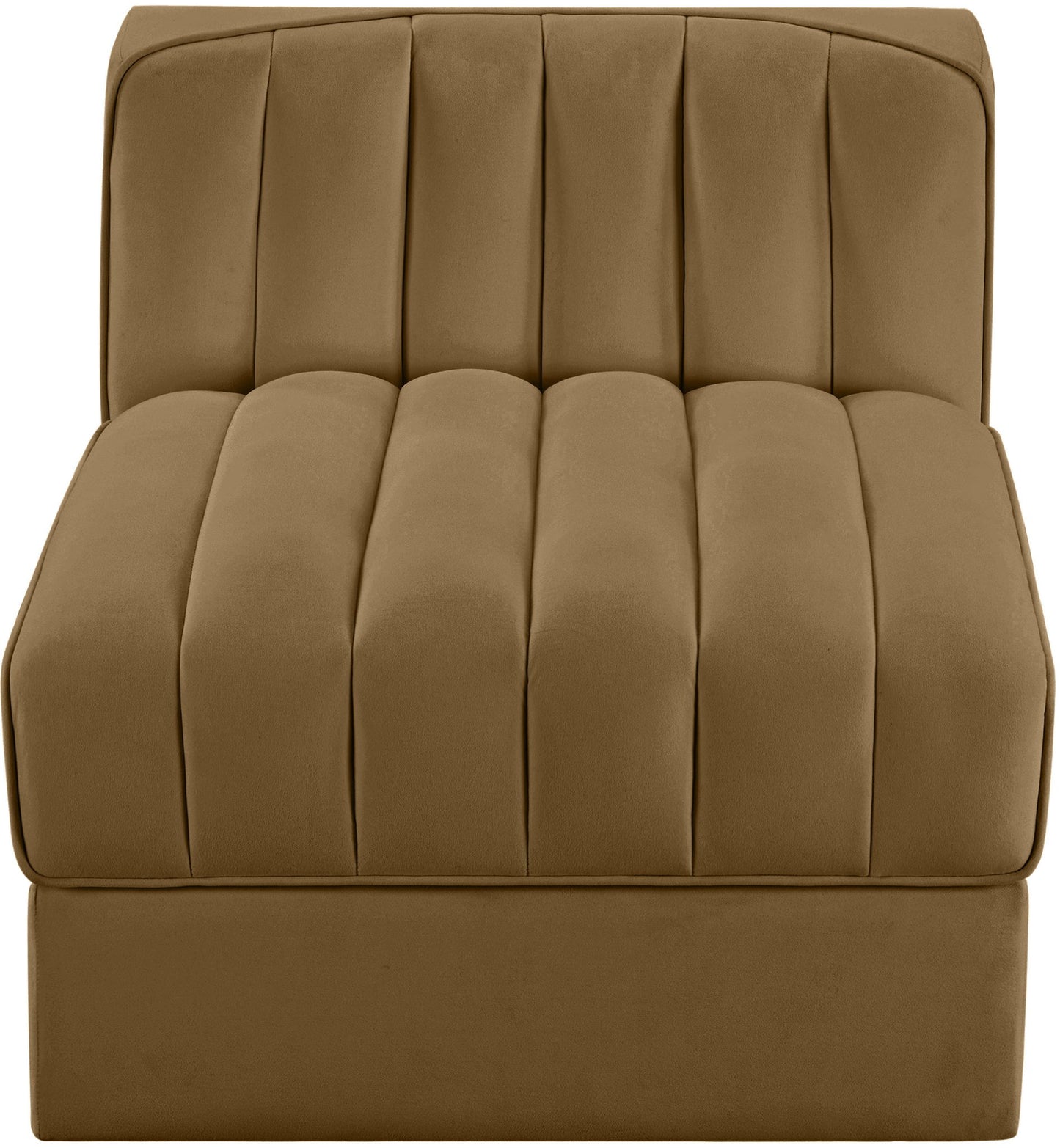 Rummi - Velvet Performance Fabric Upholstered Modular Armless Chair