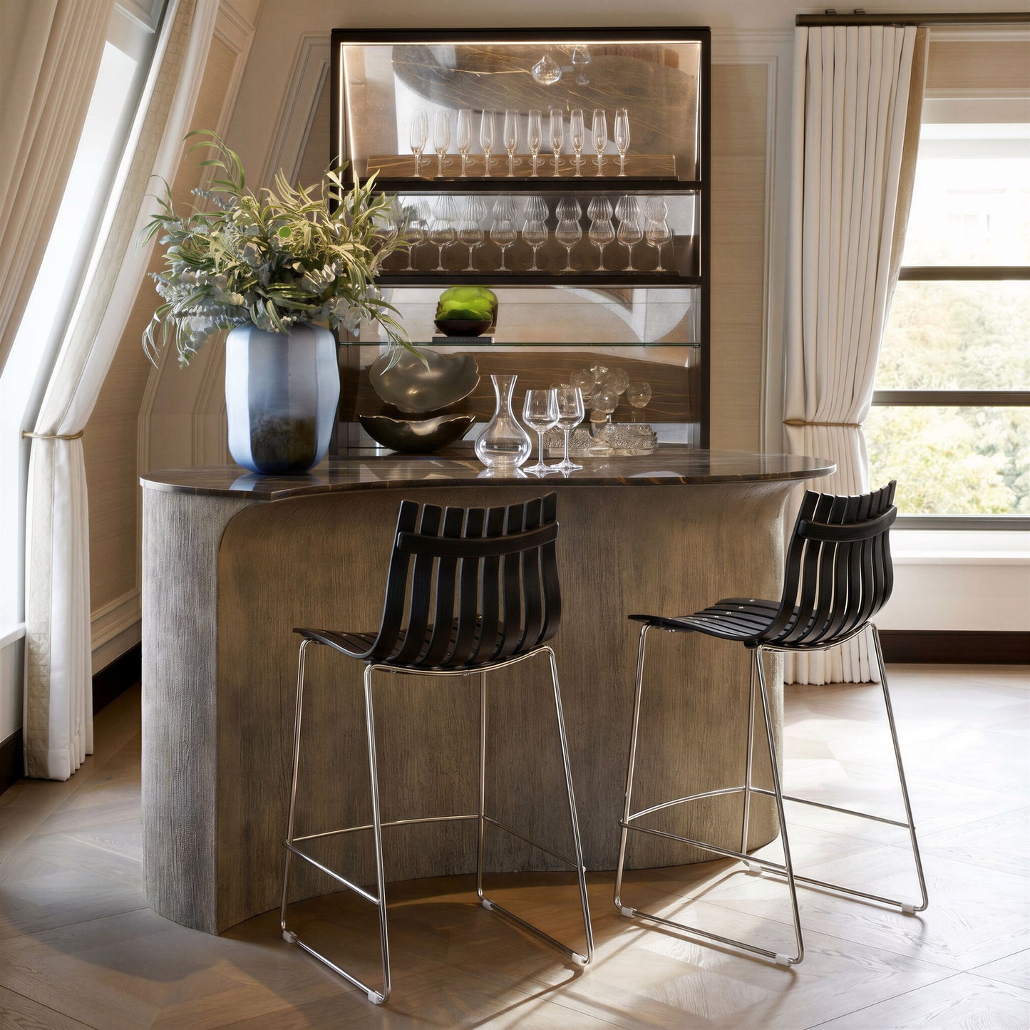 Beaufort - Counter Stool (Set of 2) - Black