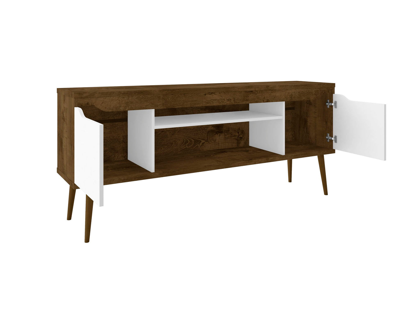 Manhattan Bradley - TV Stand With Rustic Brown Base