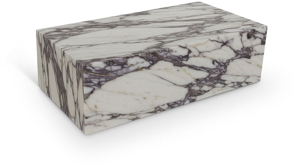 Bolzano - Marble Coffee Table - White / Gray