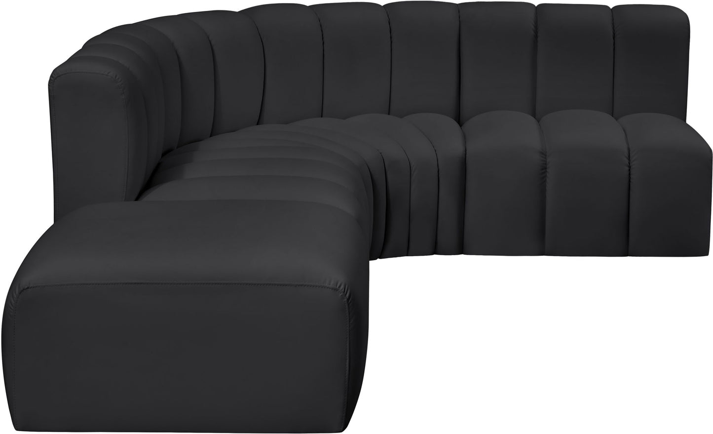 Arc - Faux Leather 5 Piece Corner Modular Sofa