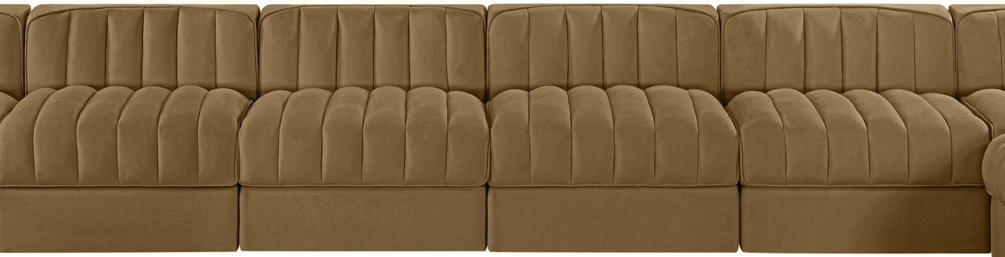 Rummi - Velvet Performance Fabric Upholstered 10 Piece Modular Sectional