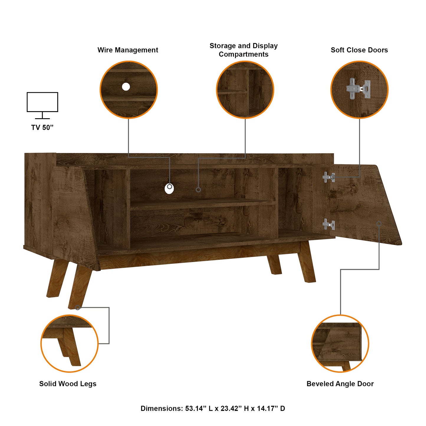 Manhattan Marcus - 53" TV Stand