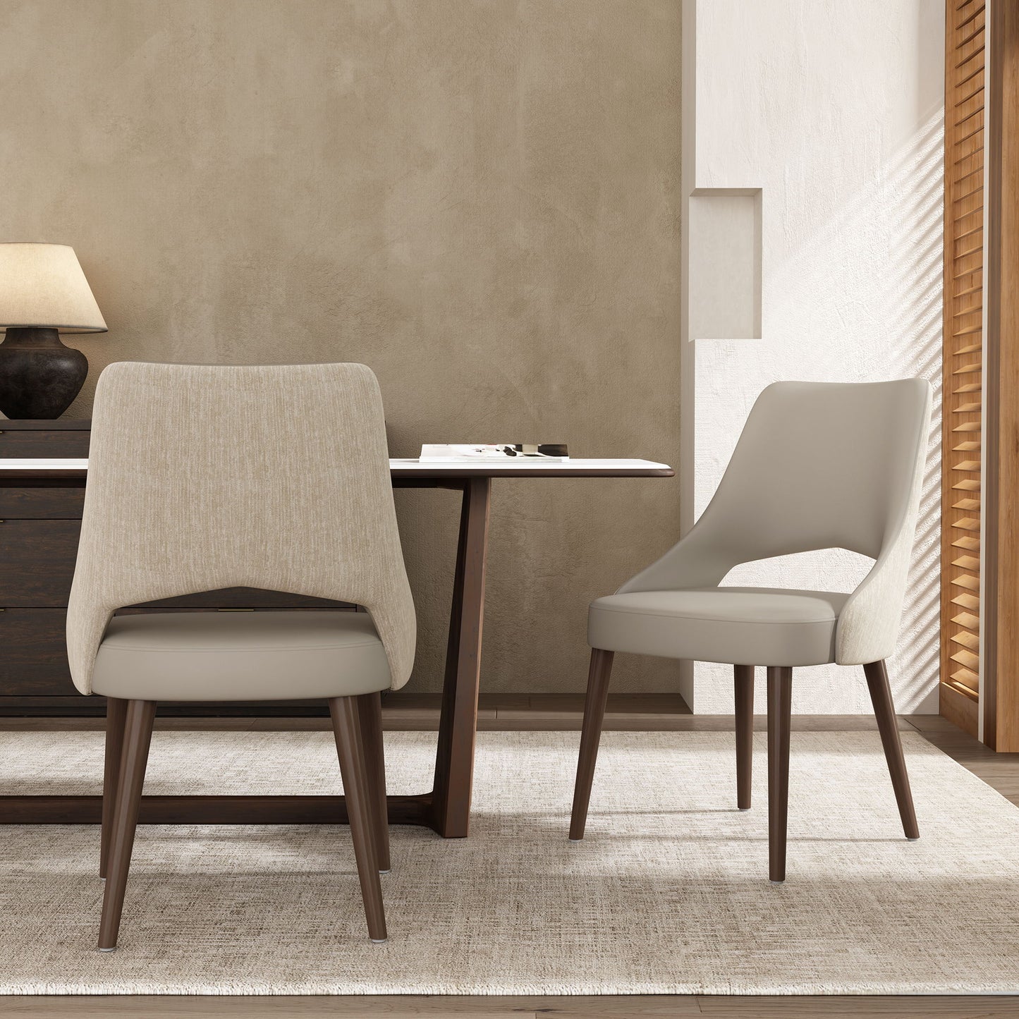 Manhattan Liora - Wood Upholstered Side Chair (Set of 2)