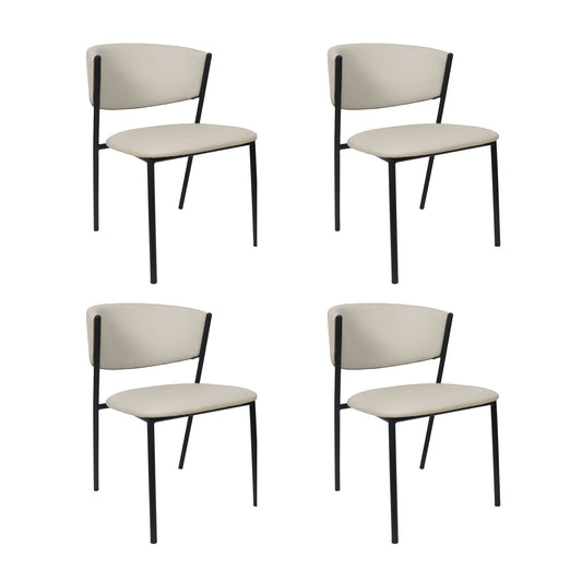 Manhattan Drift - Vegan Leather Metal Side Chair (Set of 4)