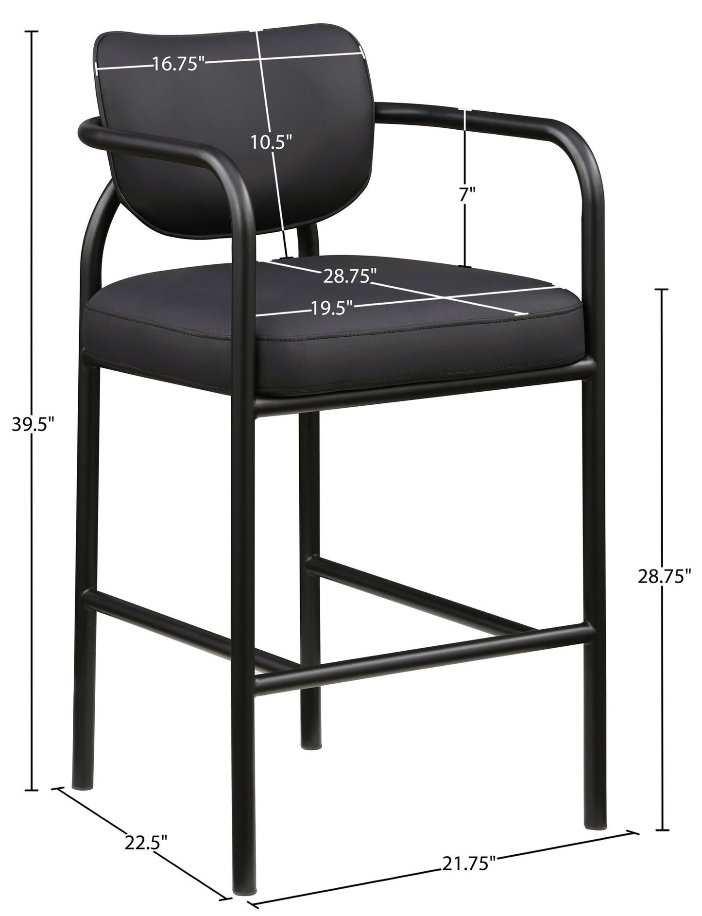 Serava - Vegan Leather Upholstered Bar Stool