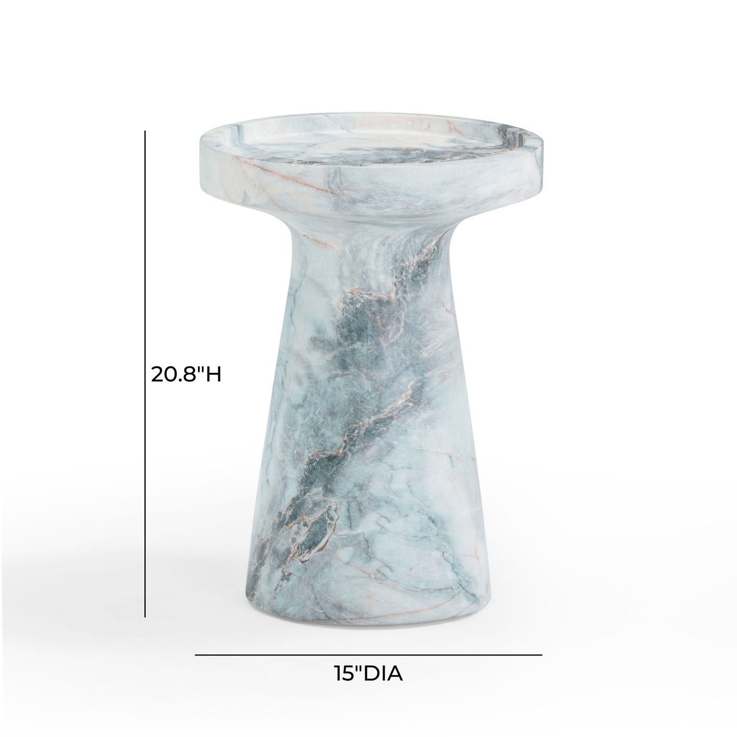 Zara - Indoor / Outdoor Side Table - Blue / White