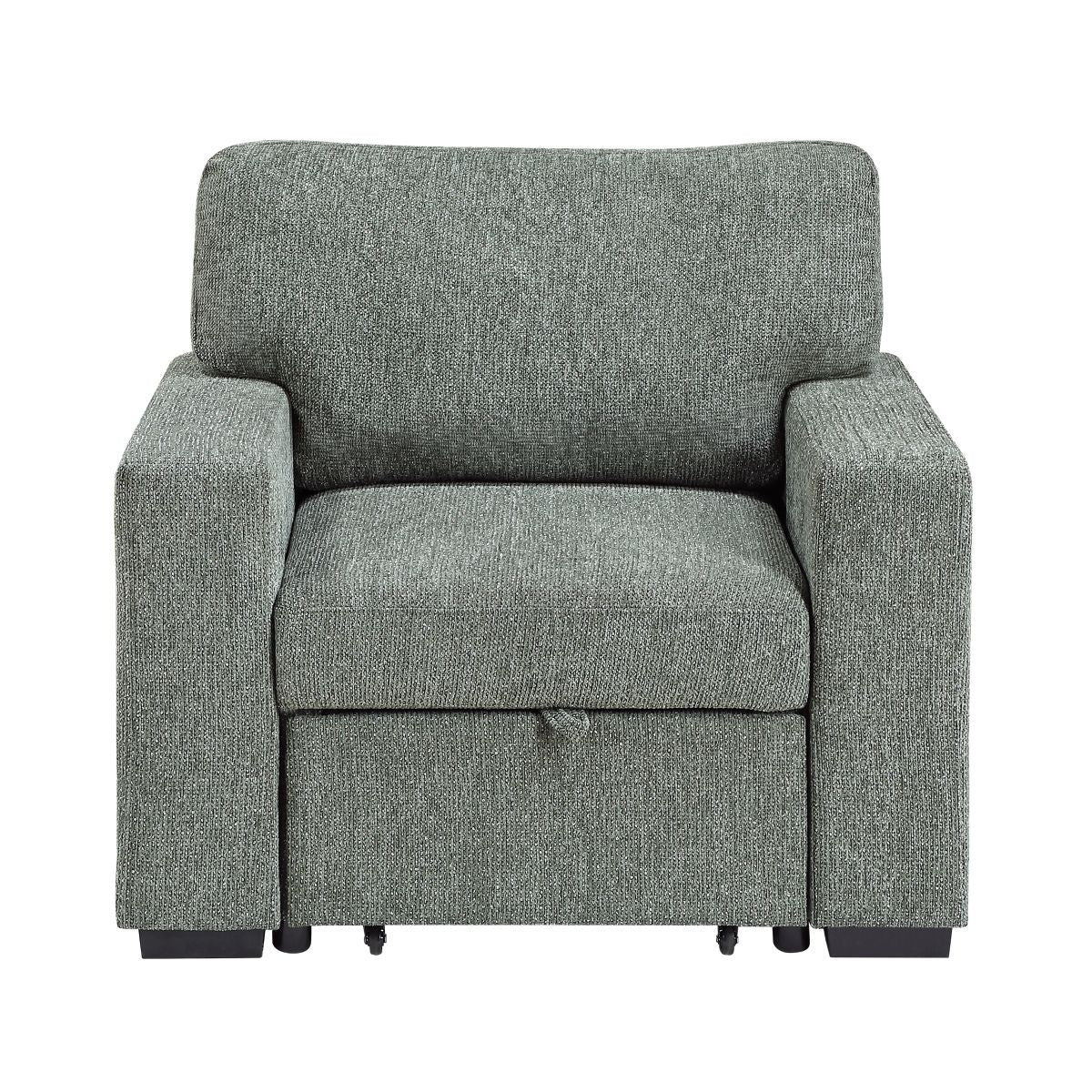 Alcove Chair with Pull-out Ottoman, Arms with Shelves and Charging Ports