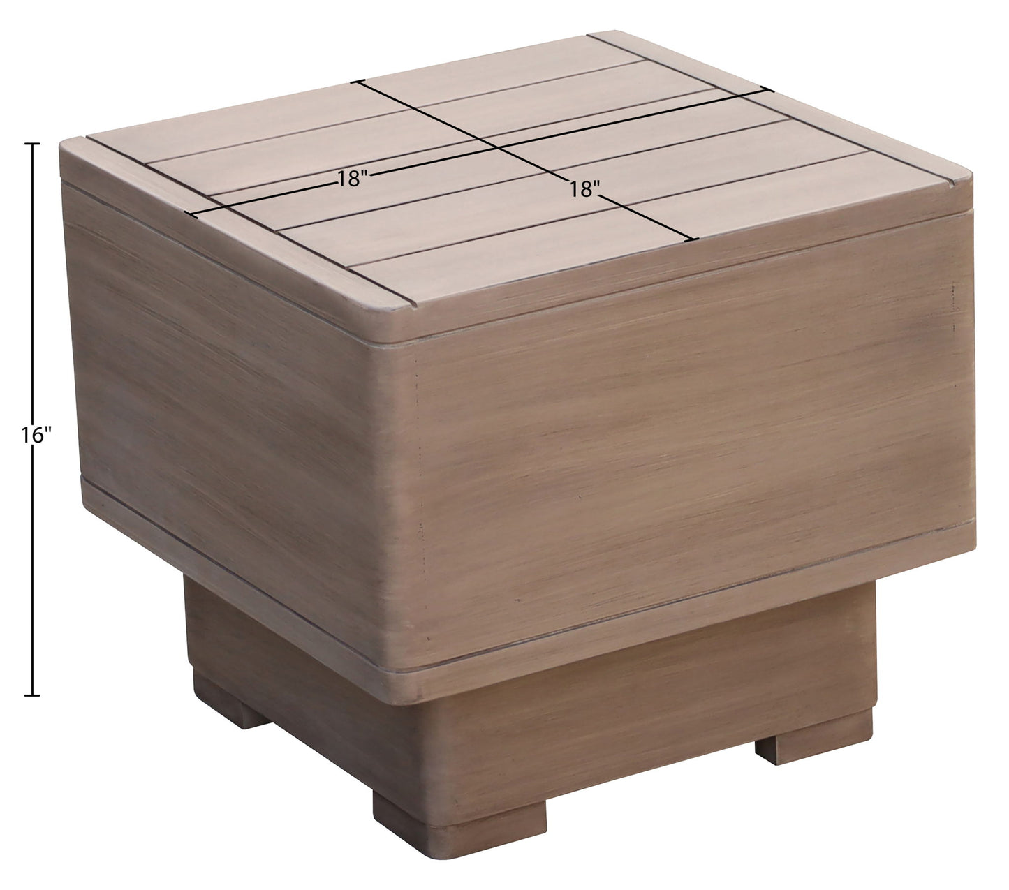 Solace - Acacia Wood Outdoor Patio End / Side Table - Natural