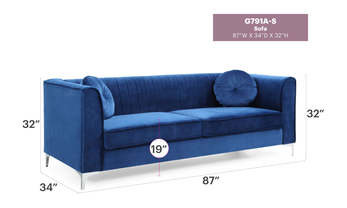 Glory Furniture - Delray - Sofa