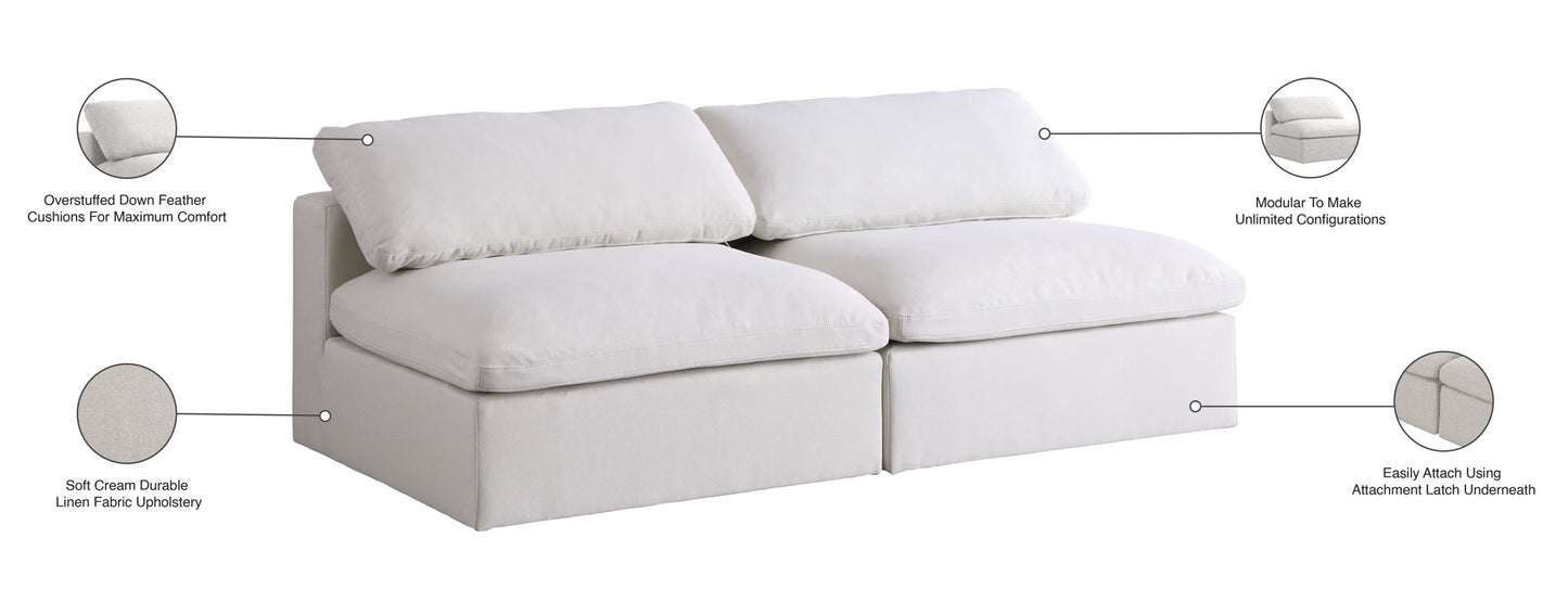 Serene - Modular Armless 2 Seat Sofa