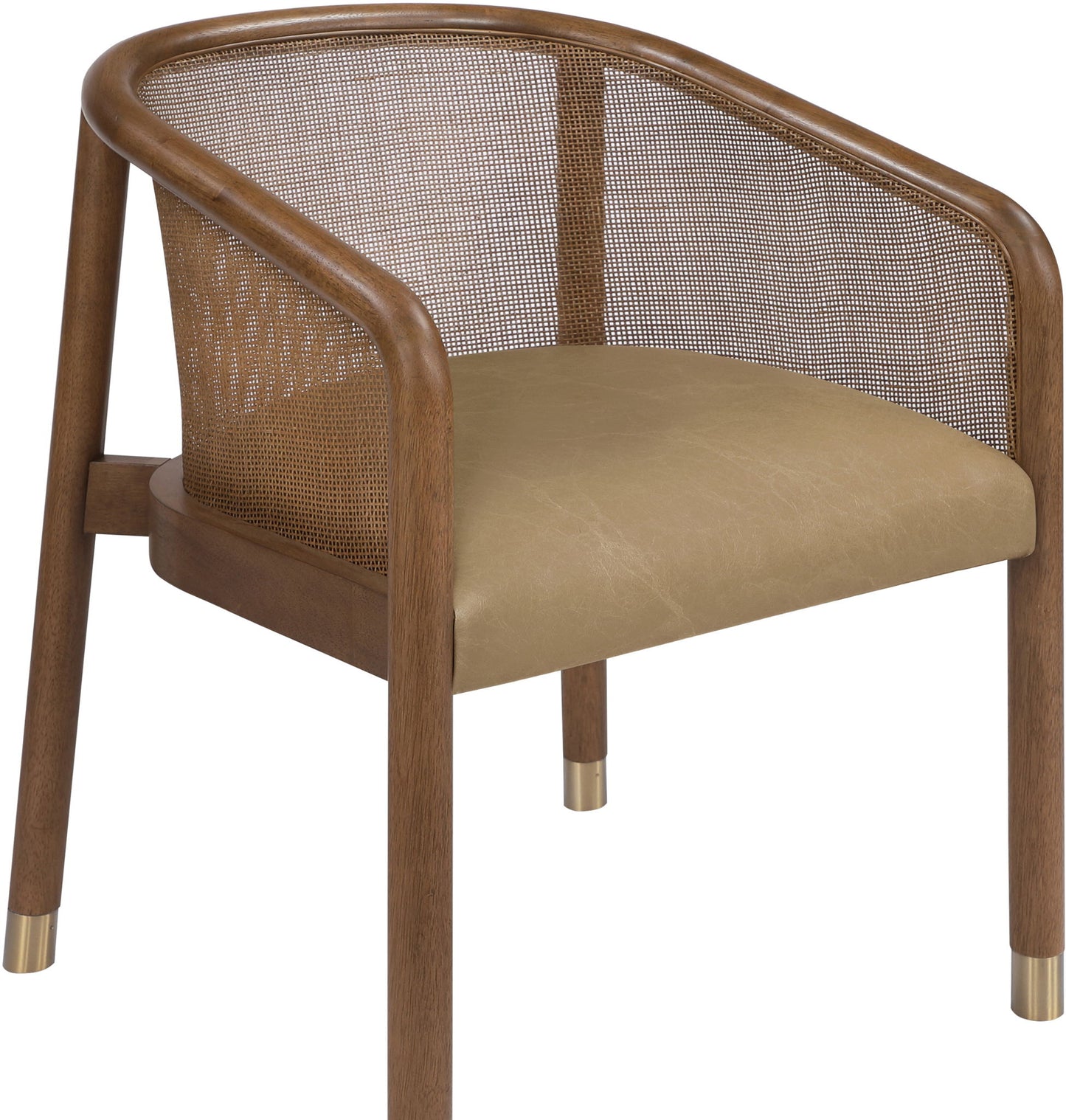 Sylvan - Vegan Leather Dining Chair (Set of 2) - Brown Frame
