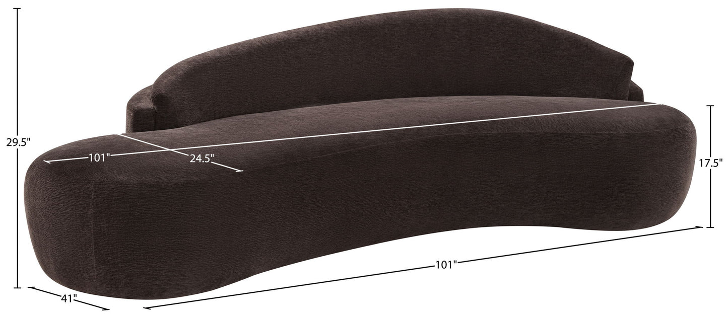 Caspian - Chenille Fabric Upholstered Sofa