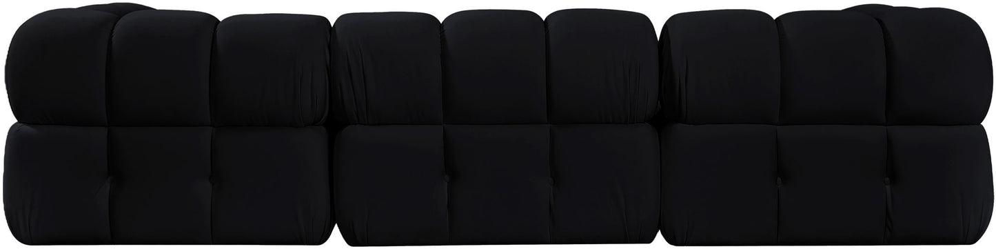 Orin - Velvet 4 Piece Modular Sectional With Chaise