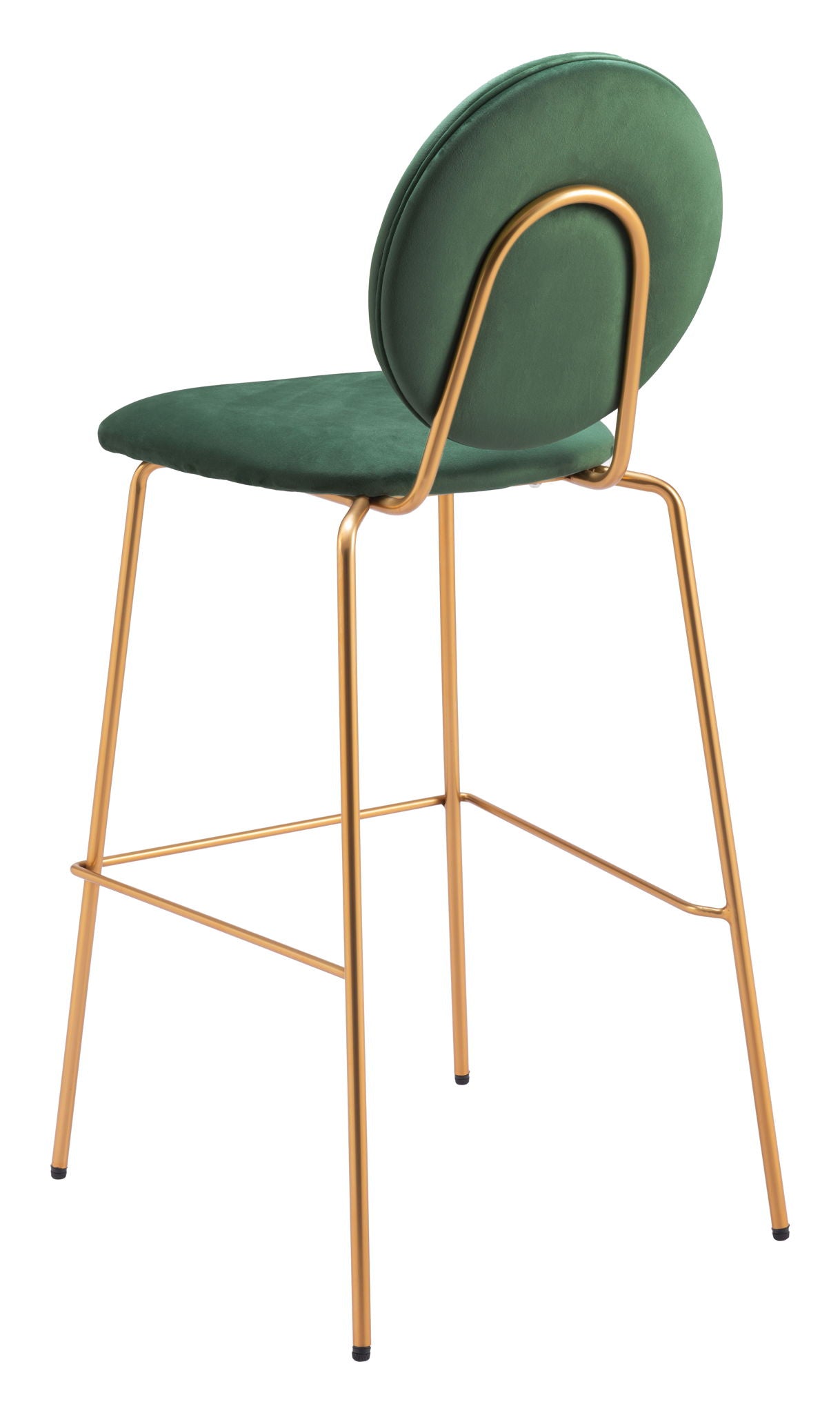 Odessa - Barstool (Set of 2) - Green / Gold