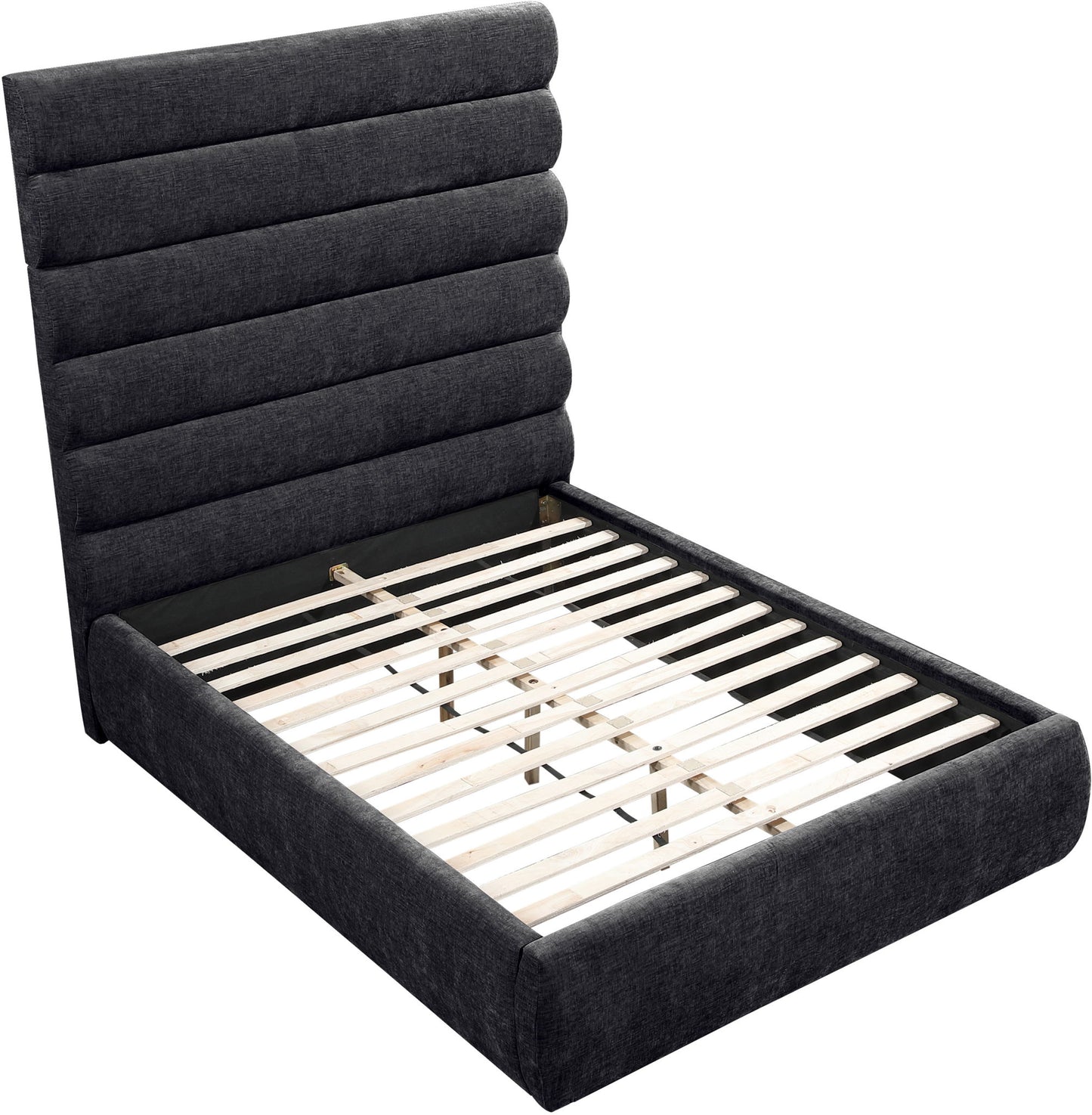 Adam - Chenille Fabric Bed With 70.5" Headboard