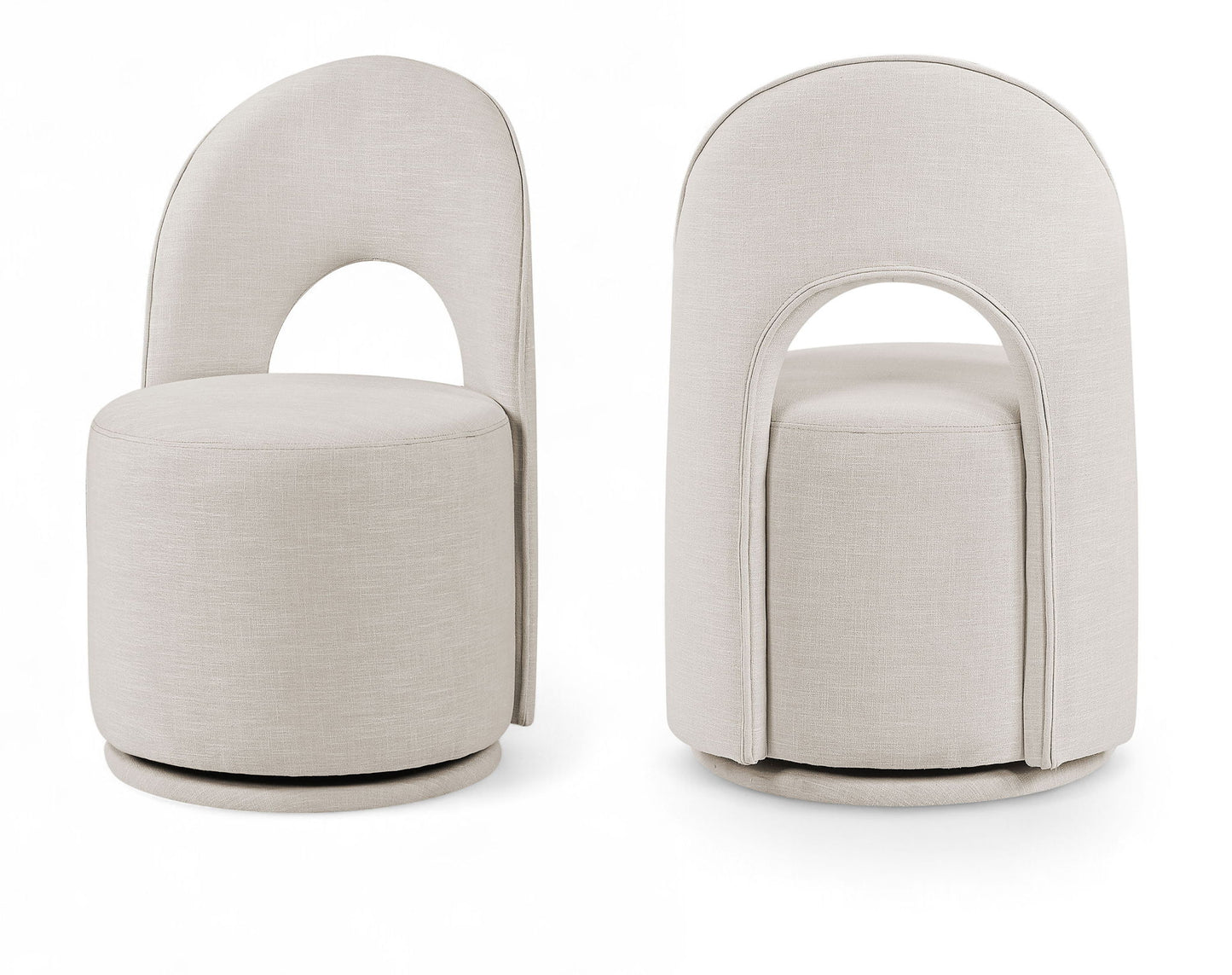 Cirelle - Linen Textured Performance Fabric Dining Chair (Set of 2)
