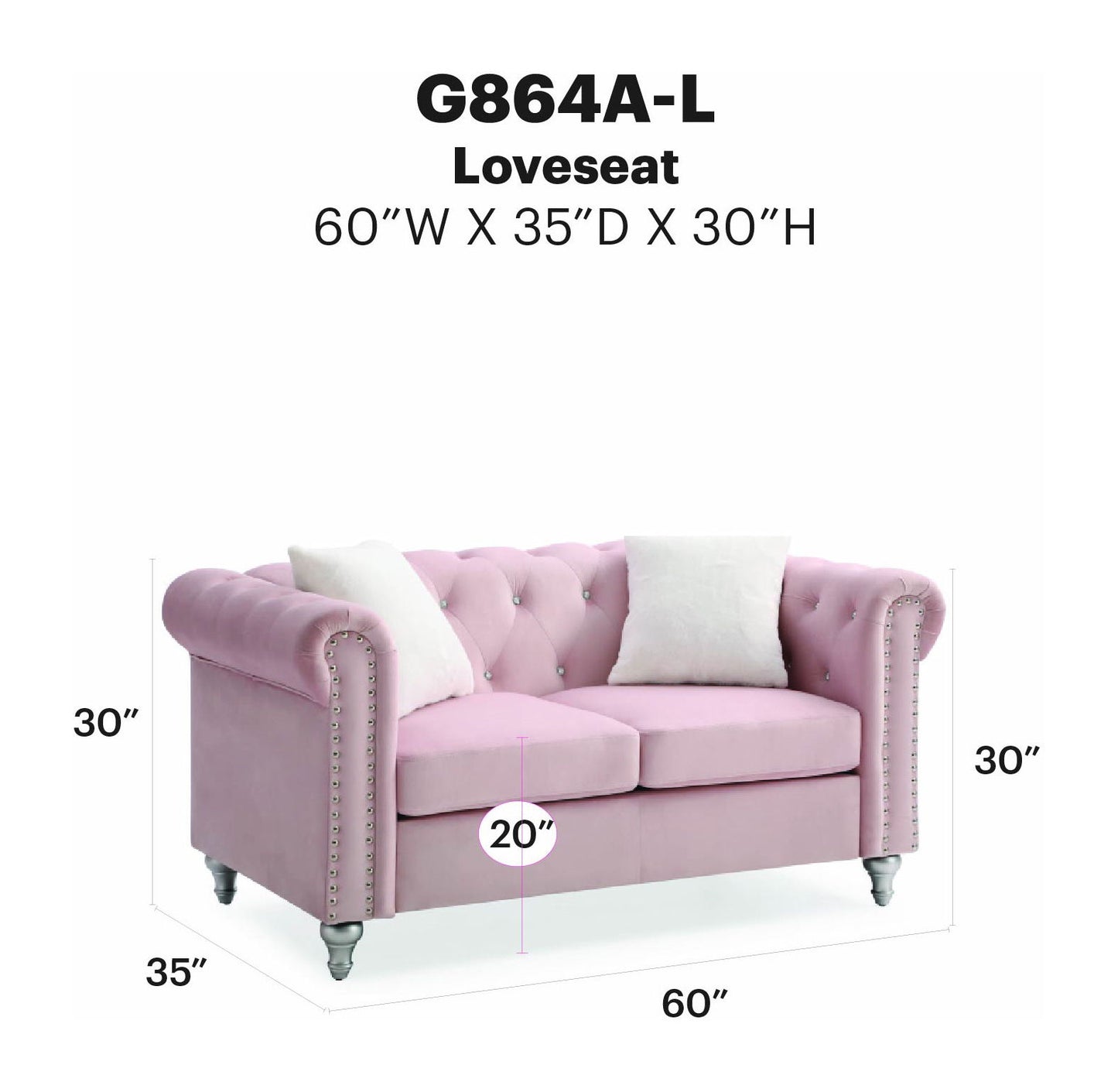 Glory Furniture - Raisa - Loveseat