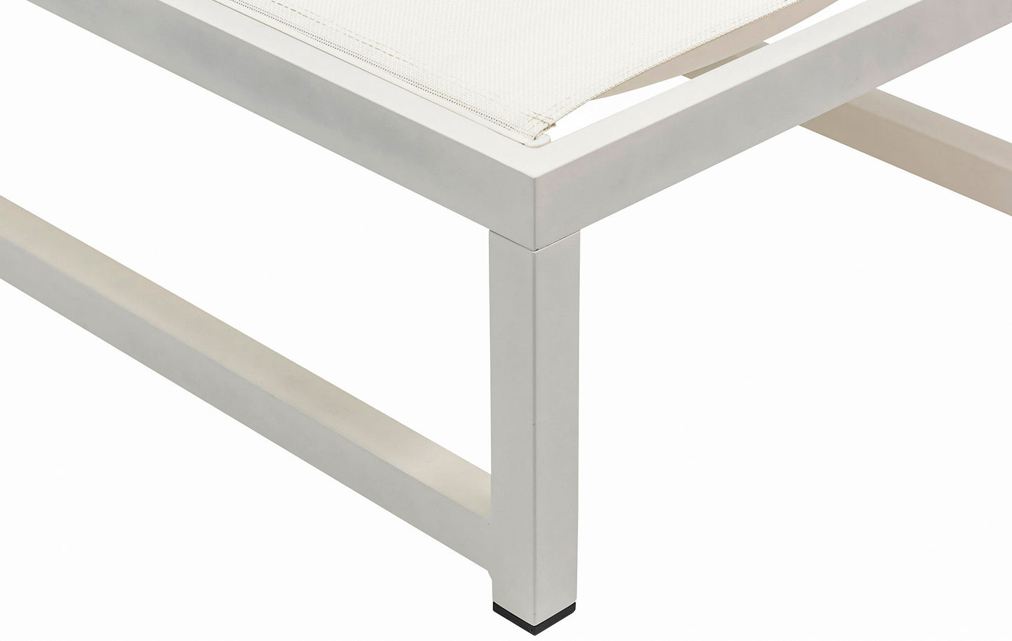 Maldives - Water Resistant Outdoor Patio Adjustable Sun Chaise Lounge Chair With White Base
