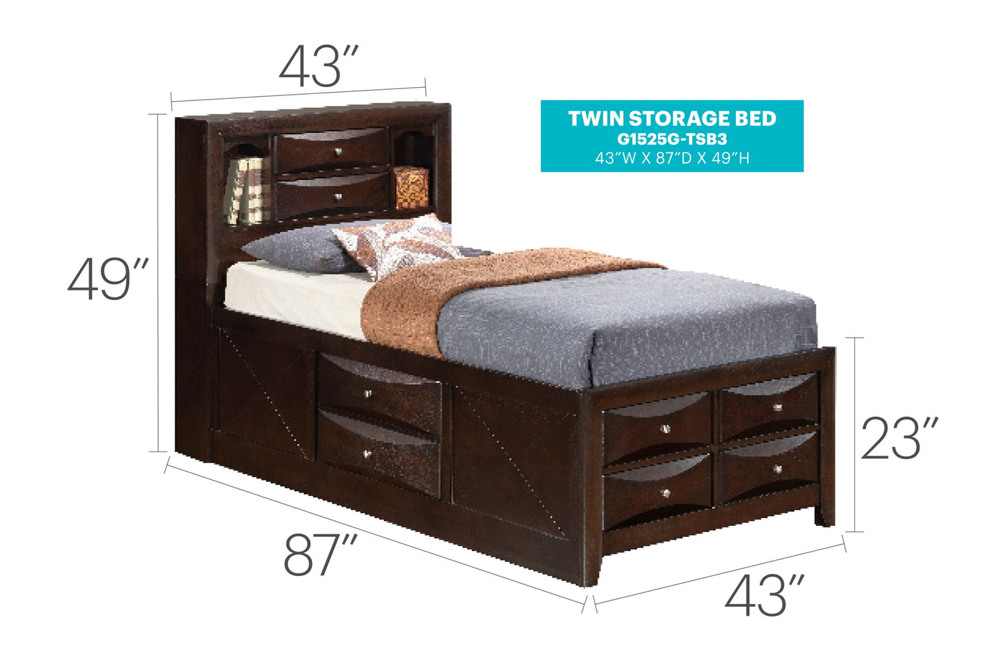 Glory Furniture - Marilla - Storage Bed