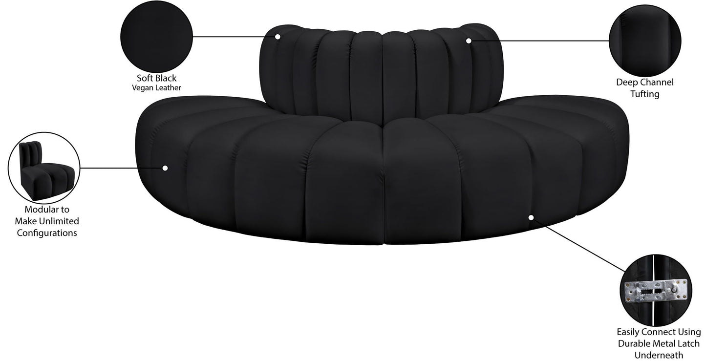 Arc - Faux Leather 4 Piece Modular Sofa