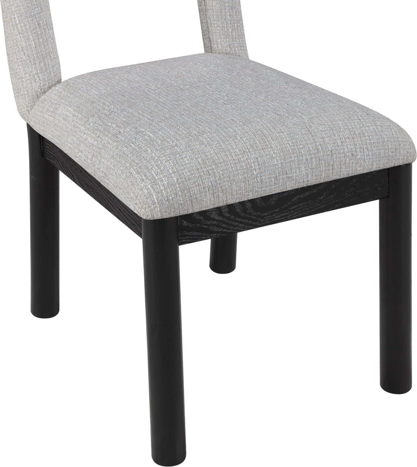 Conrad - Linen Dining Chair With Black Legs