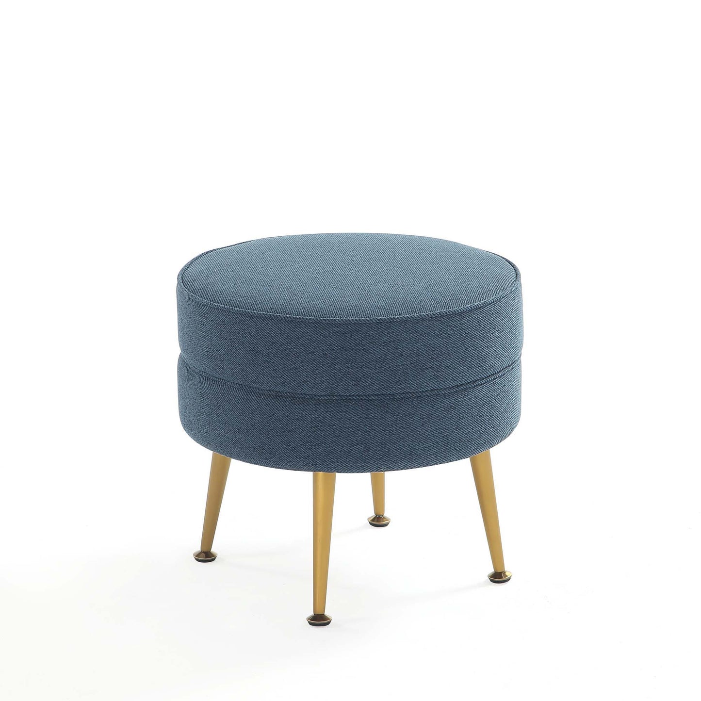 Manhattan Bailey - Accent Ottoman With Gold Chrome Legs