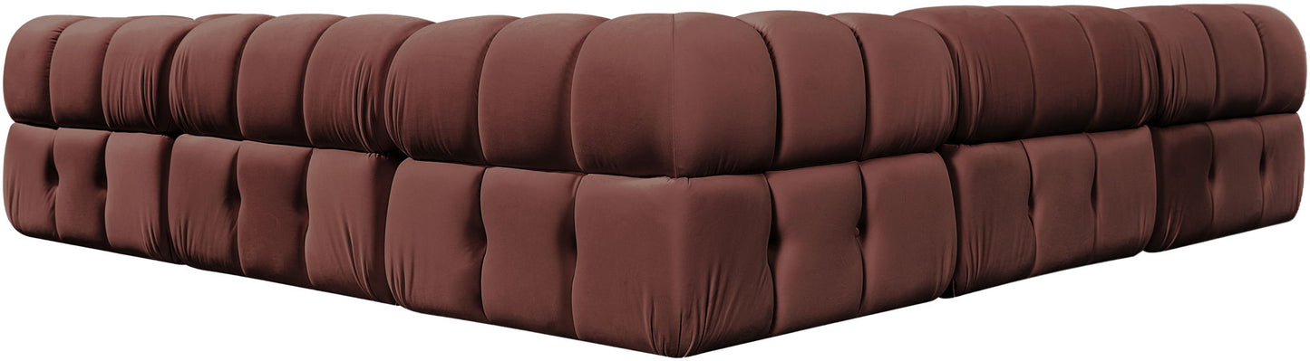 Orin - Velvet 5 Piece Modular Corner Sectional