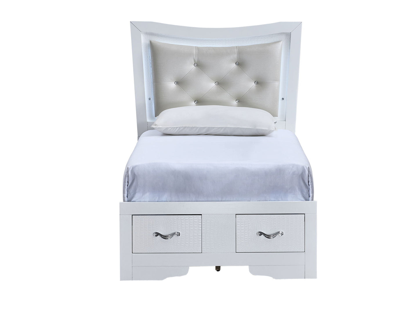 Glory Furniture - Lorana - Storage Bed With Upholstered Headboard