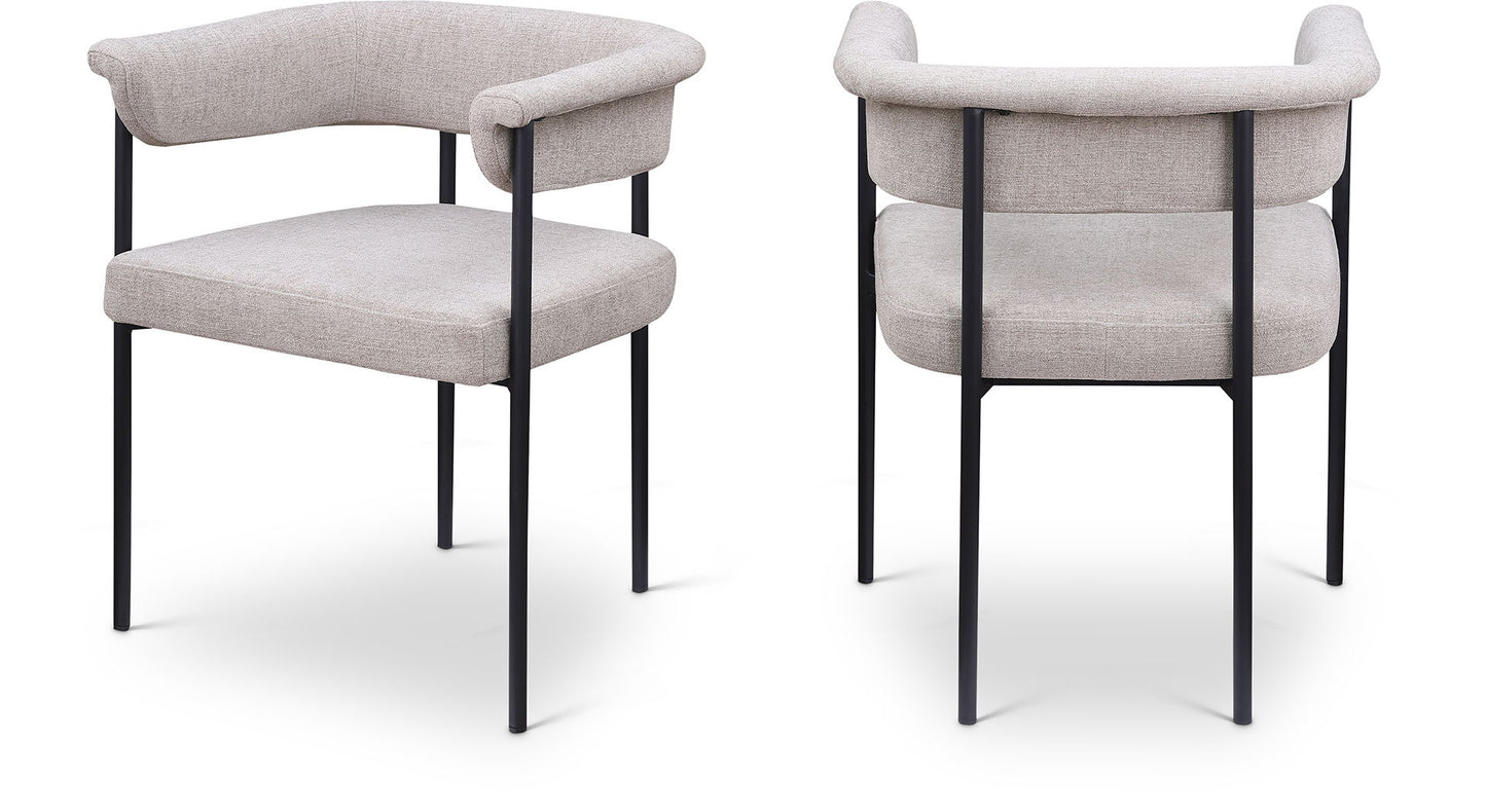 Malin - Linen Dining Chair (Set of 2) - Taupe