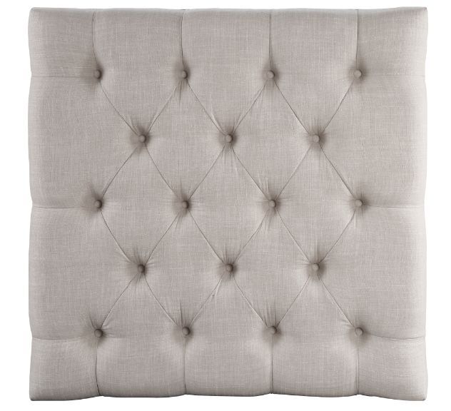 Aizen - Cocktail Ottoman - Beige Fabric & Espresso