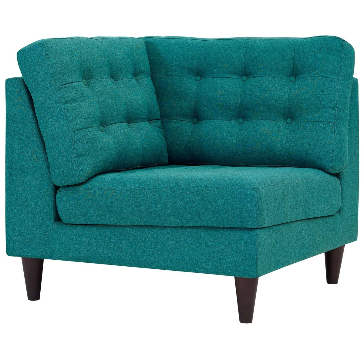 Empress Upholstered Fabric Corner Sofa - Teal