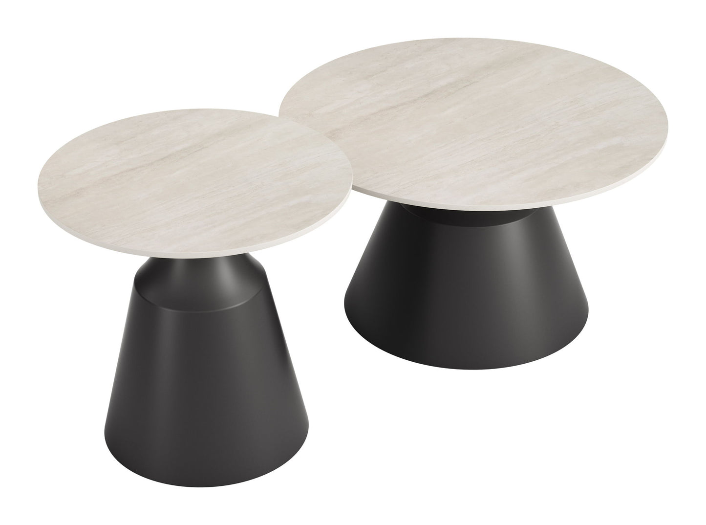 Camella - Coffee Table Set - Light Beige / Black