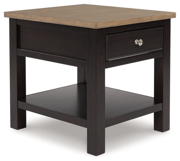 Drazmine - Rectangular End Table - Brown