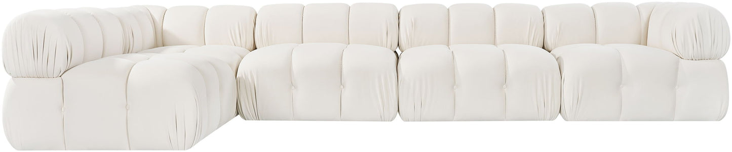 Orin - Velvet 5 Piece Modular Sectional