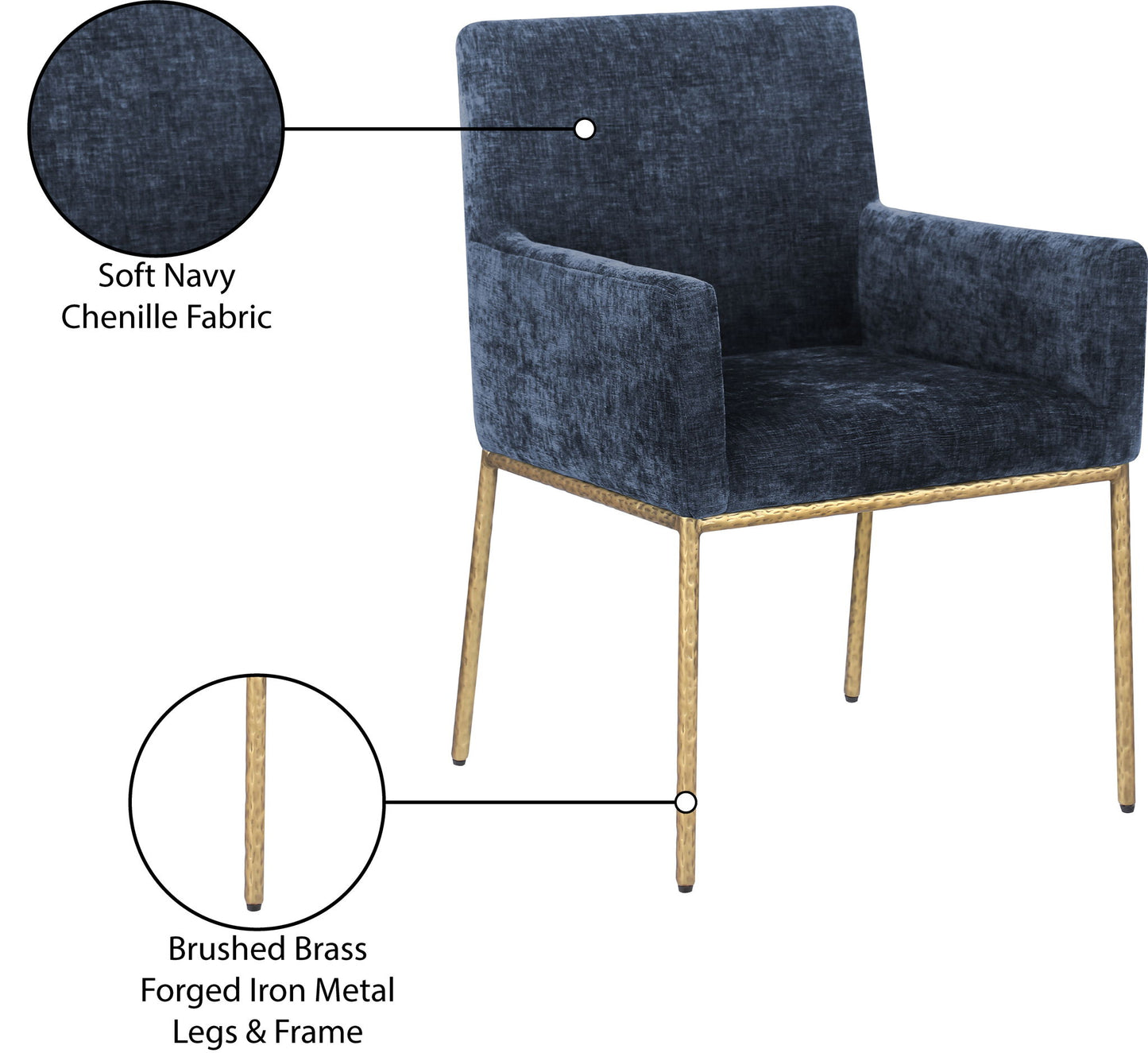 Reeves - Dining Chair With Gold Legs (Set of 2)
