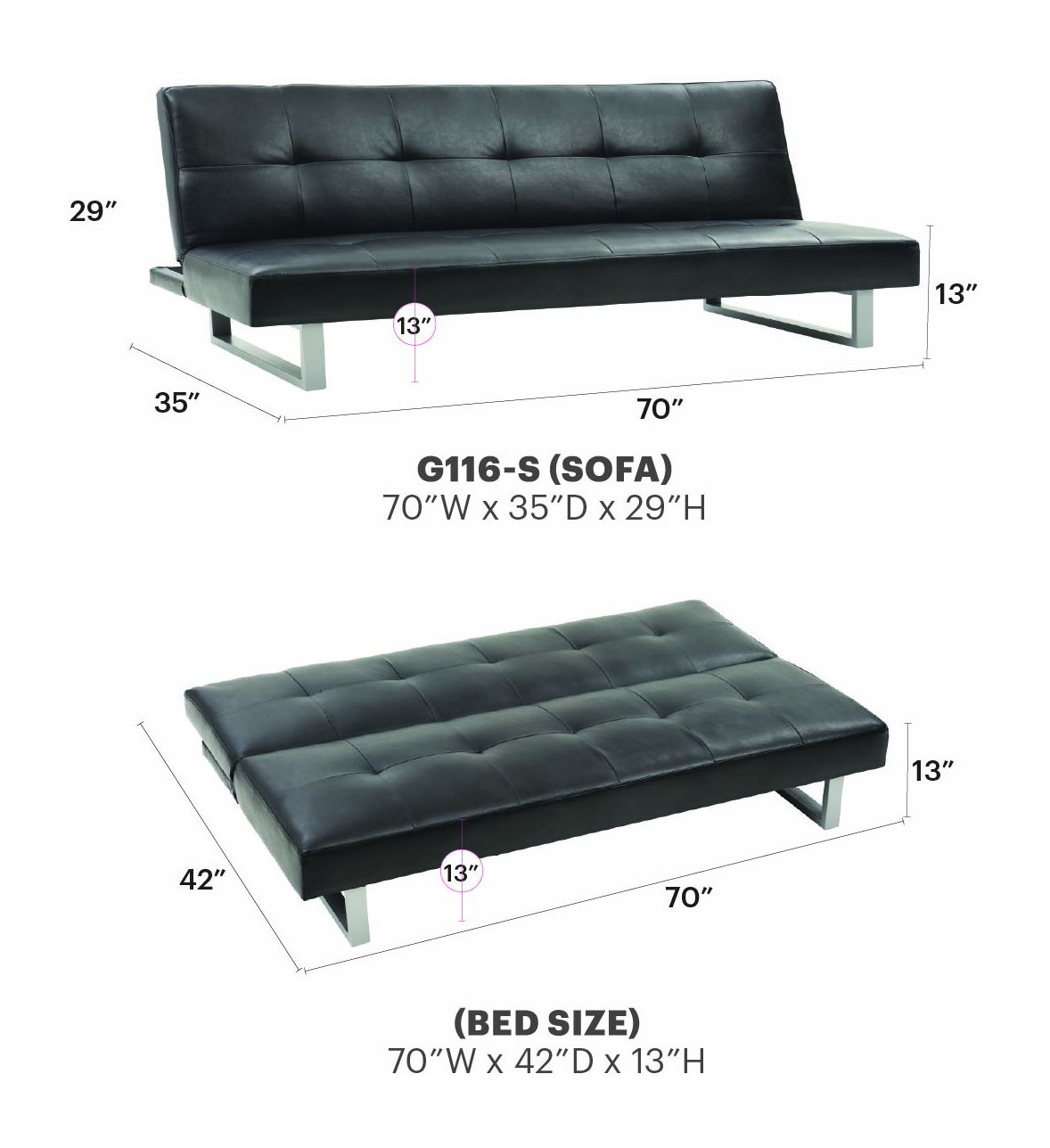 Glory Furniture - Chroma - Sofa Bed