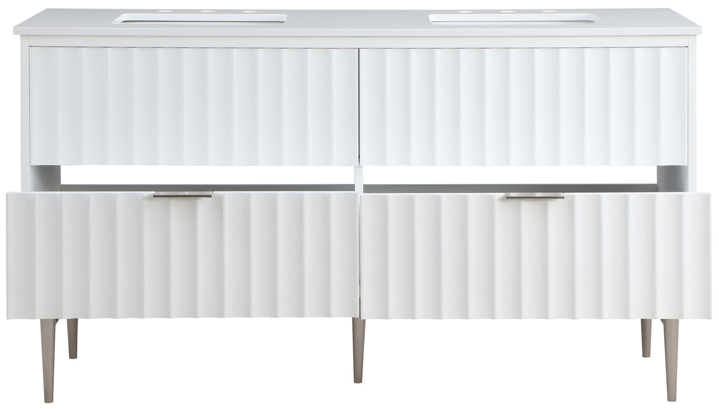 Modernist - Bathroom Vanity With Chrome Legs