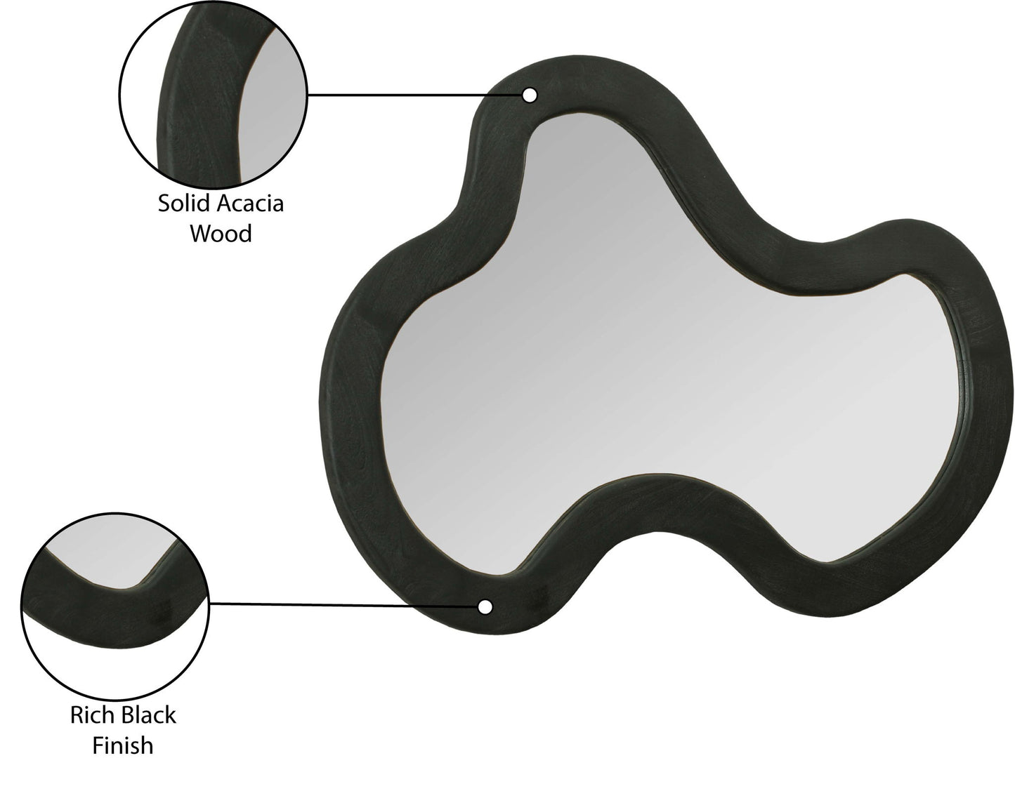 Oblique - Mirror - Wood