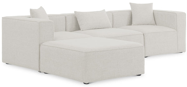 Cube - Linen 4 Piece Modular Sectional With Chaise