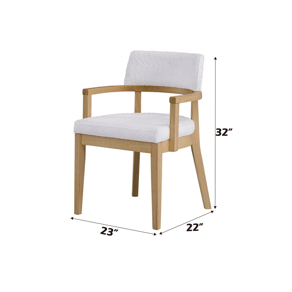 Kasem - Arm Chair (Set of 2) - Gorge Fabric & Oak