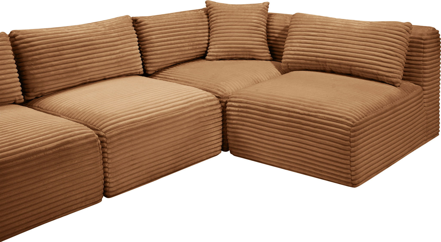 Shaggy - Fabric 6 Piece Modular U-Shaped Armless Sectional