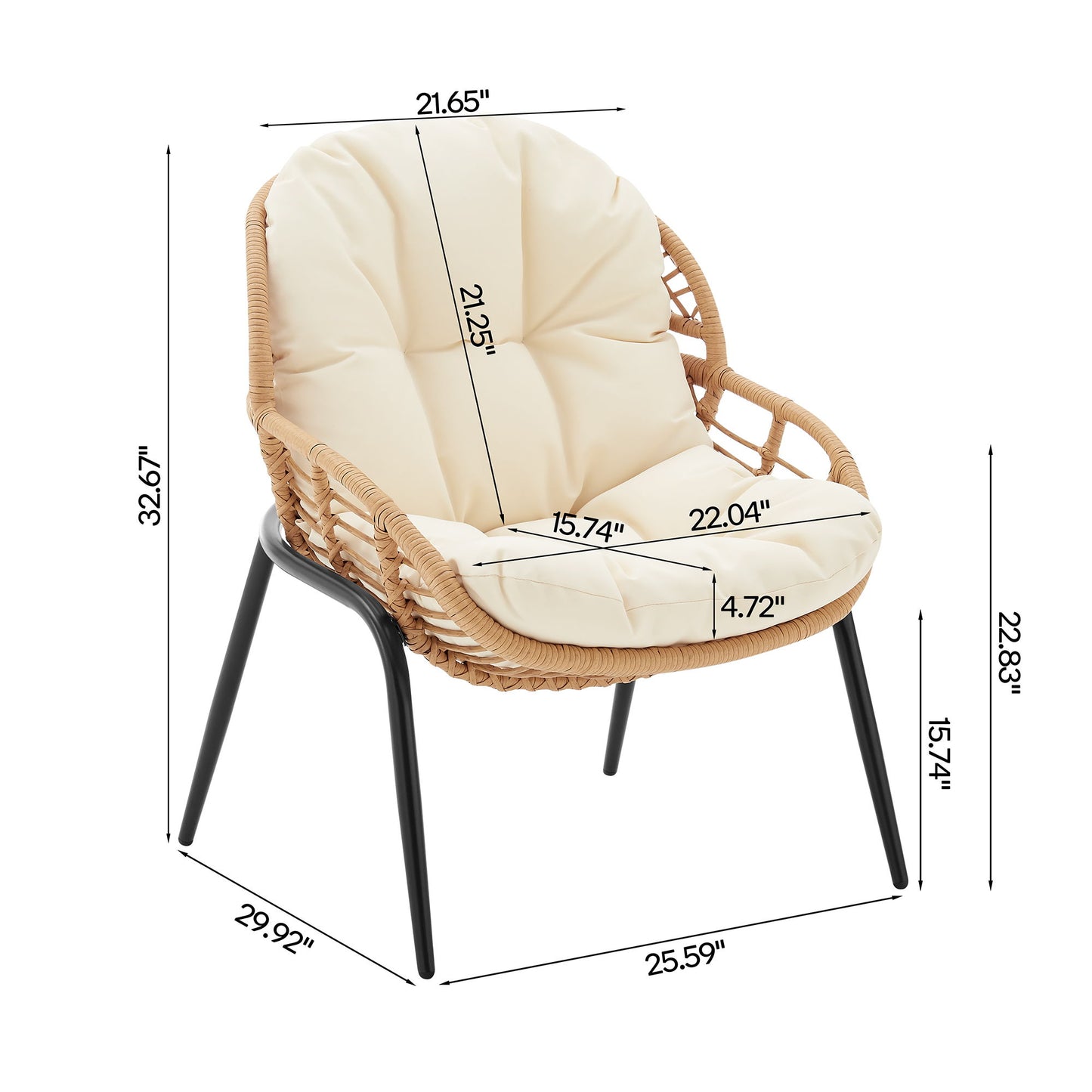 Manhattan Pine - 4-Piece Conversation Set