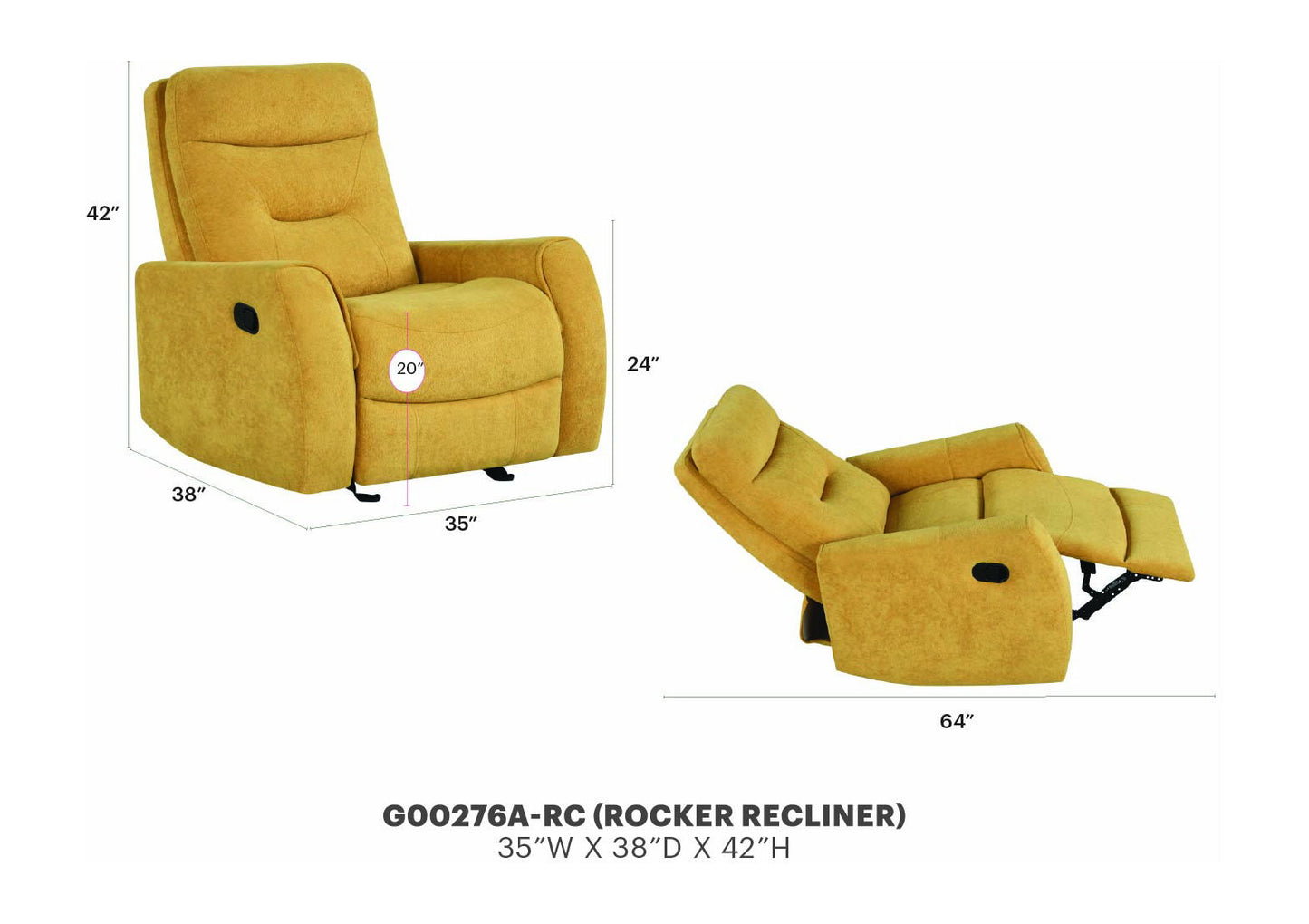 Glory Furniture - Paterson - Swivel Recliner